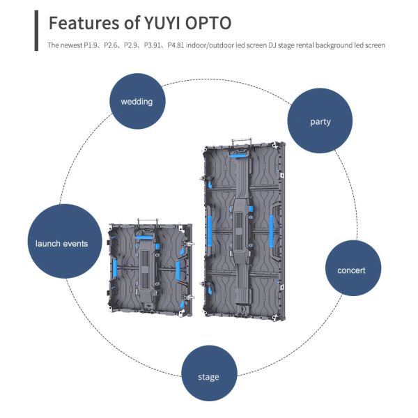 Digital Display Screen Rental P2.6 P2.9 P4.81 P3.91 Indoor LED Screen