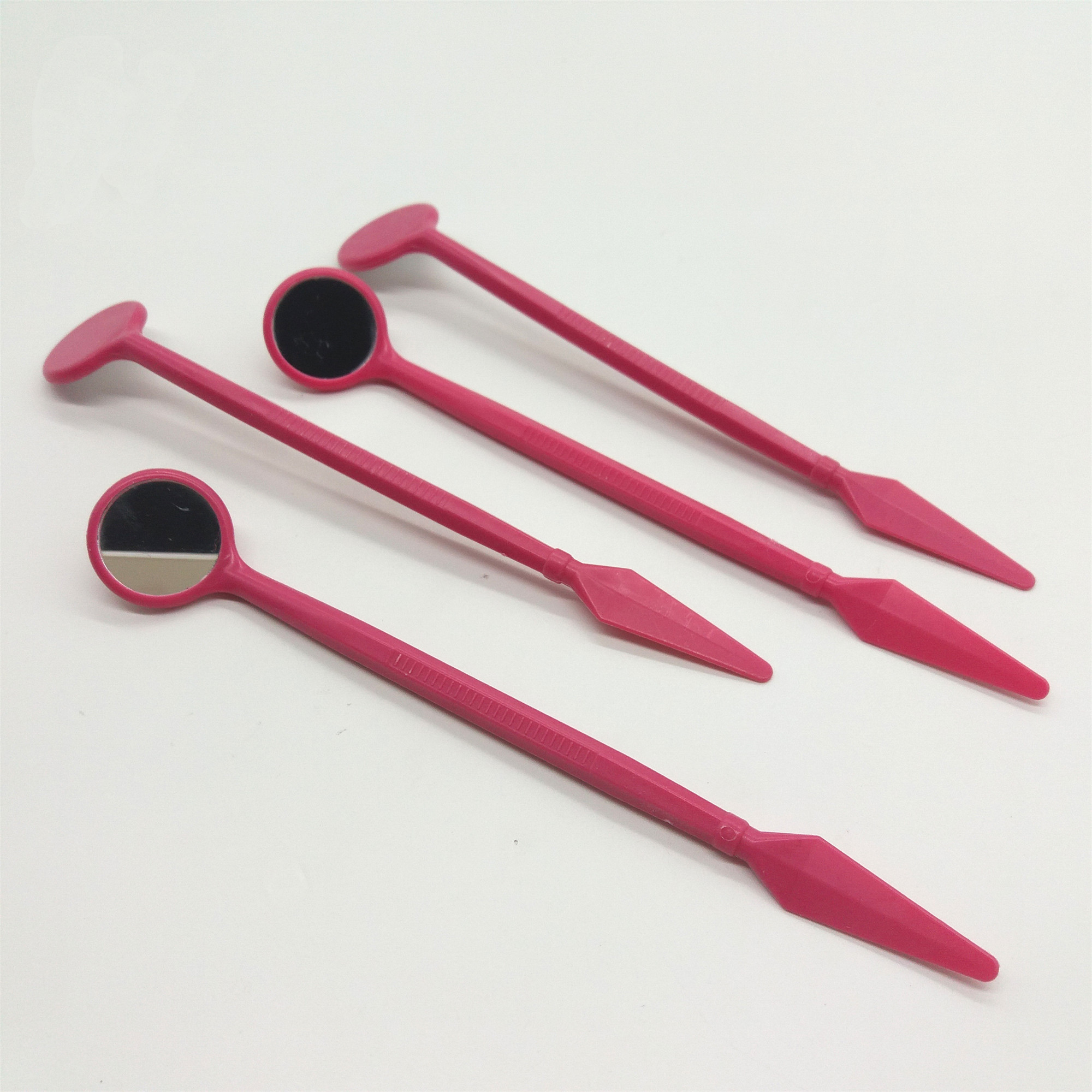 Tooth Shape Disposable Teeth Whitening Unit Dental Mouth Mirror With Spatula