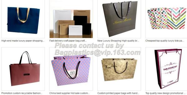 High Quality And Fancy Customized Black Printed Luxury Gift Paper Shopping Bag,