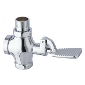 China Exposed Self Closing Flush Valve With Foot - Pedal For Squat Type Toilet on sale