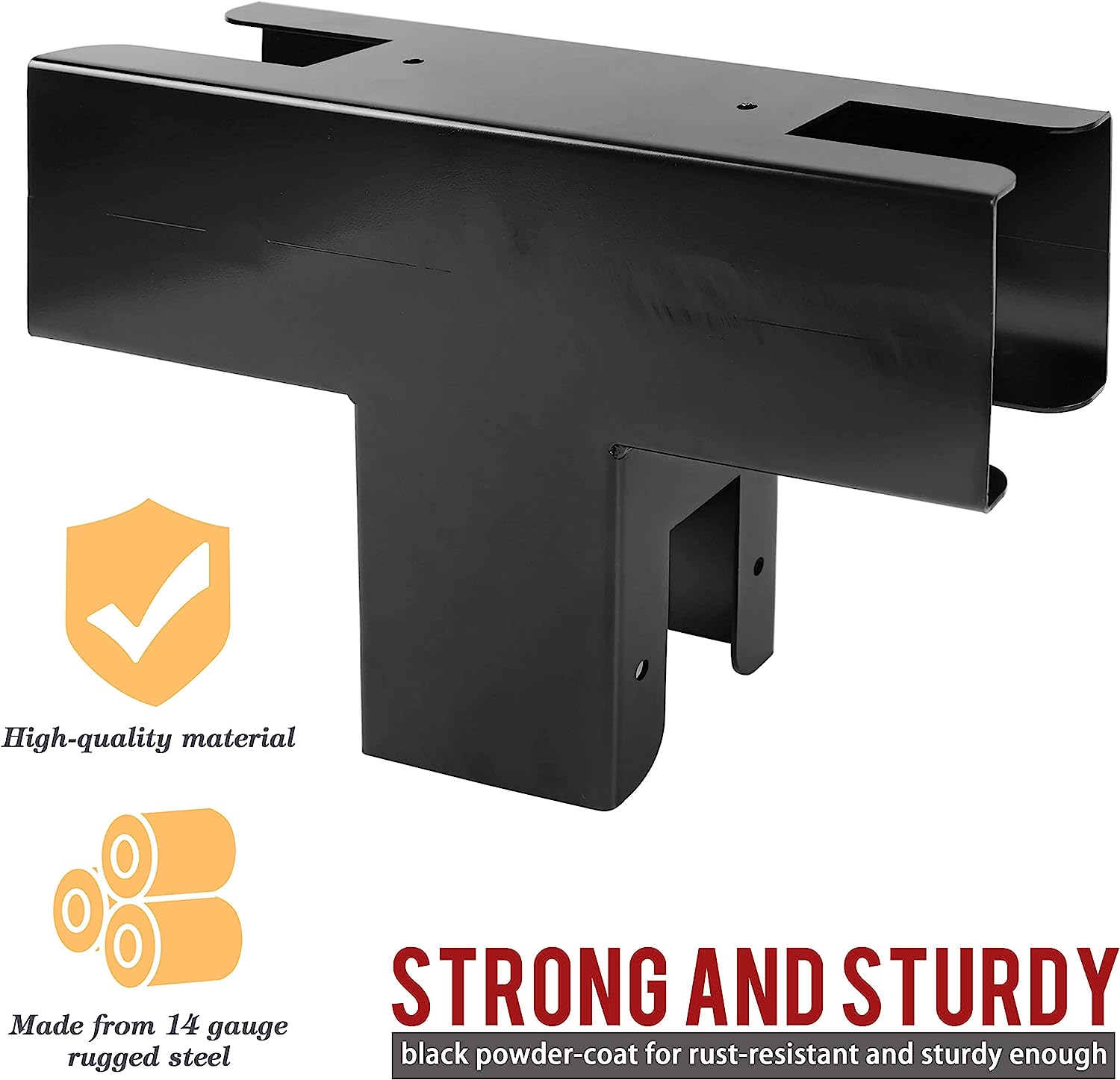Power Coated 4X4 Metal Post Anchor for Pergola Gazebo 3-Way Right Angle Corner Bracket