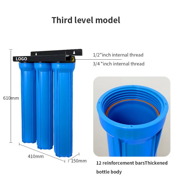 20 Inch Blue Bottle Ultrafiltration Tap Water Filter For Whole House