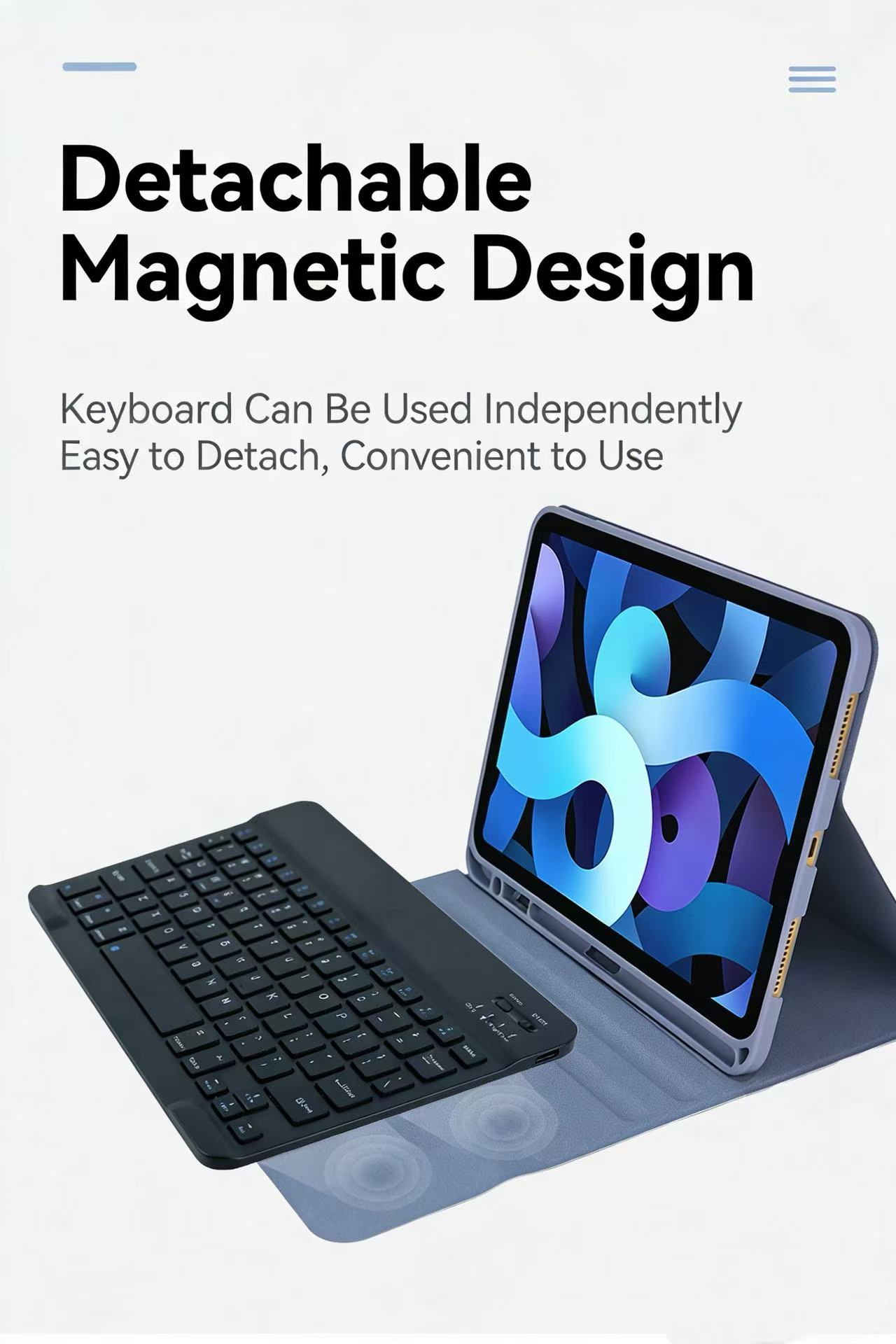 Laudtec All-Round Protection Magnetic Detachable Portable Magic Keyboard Case for iPad 10.9-inch OEM/ODM/private Customization
