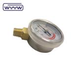 2" General Gas Pressure Gauge Manometer Bottom Mount 50mm Dial