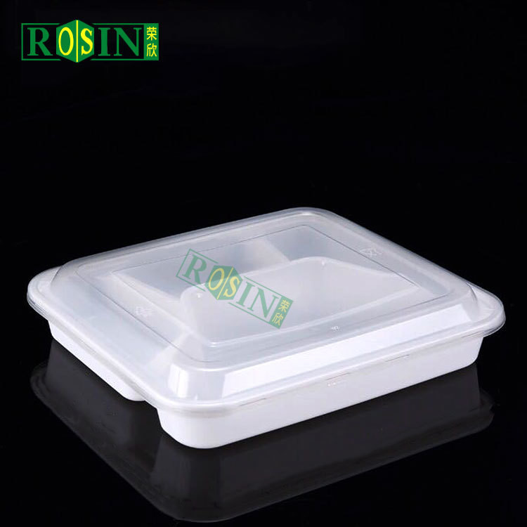 Customized Disposable Meal Box 5 Compartments With Round Soup Bowl