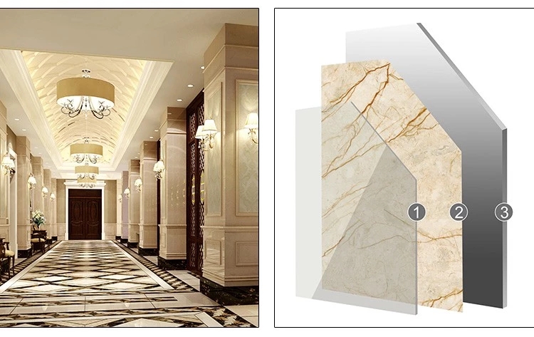 Easy Installation Stone Pattern Pvc Uv Marble Flexible Sheet Plastic Wall Panel 1220x2440mm