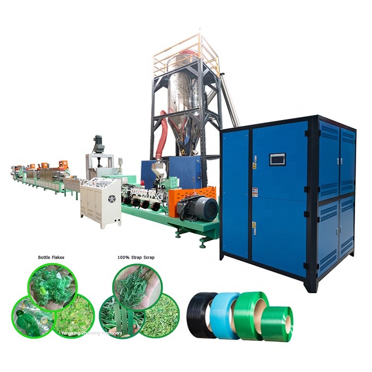 Automatic Single Screw Extruder PET Strap Extruder Machine with 3 Cooling Zones