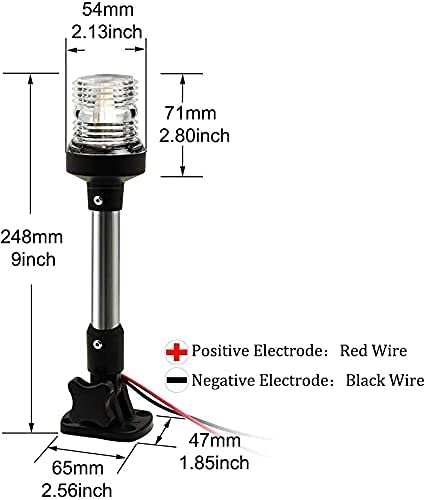 4500K Boat Navigation And Anchor Lights 3 Nautical Mile Sailboat Anchor Light