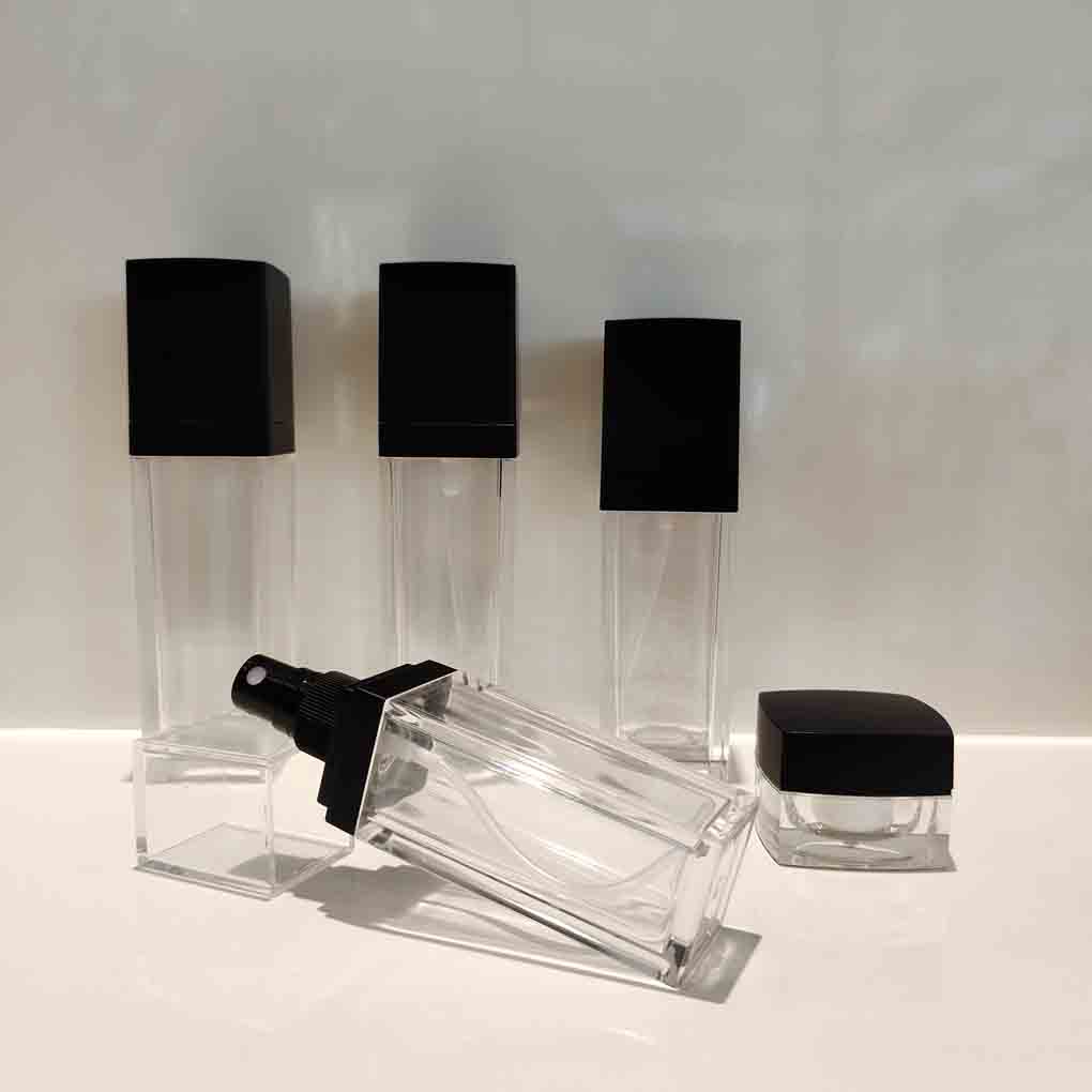 30ml 60ml 100ml Square Acrylic Bottles Cosmetic Empty Cosmetic Bottle Packaging