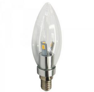 China High quality aluminum+Glass cover 3W led candle bulb light 3 years warranty on sale