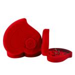 Velvet Jewelry Box for Red Love Ring Necklace and Stud Earrings Set Custom