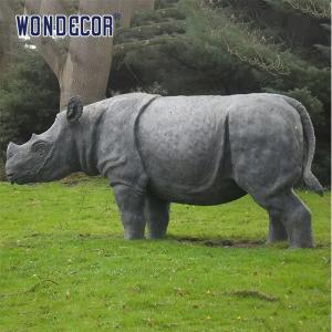 Wholesale Metal Casting Bronze Rhinoceros Sculpture  Large Outdoor Garden Decoration from china suppliers