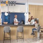 European Style Birch Wood Wall Hanging Kitchen Cabinet for Modular Kitchen