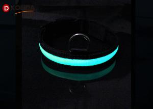 Wholesale Nylon Night Safety Pet Flashing LED Flashing Dog Collar , Size S / M / L Easy Walk Dog Collar from china suppliers