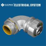 3" Liquid Tight Flexible Conduit Fittings Connector 90 Degree Malleable Iron