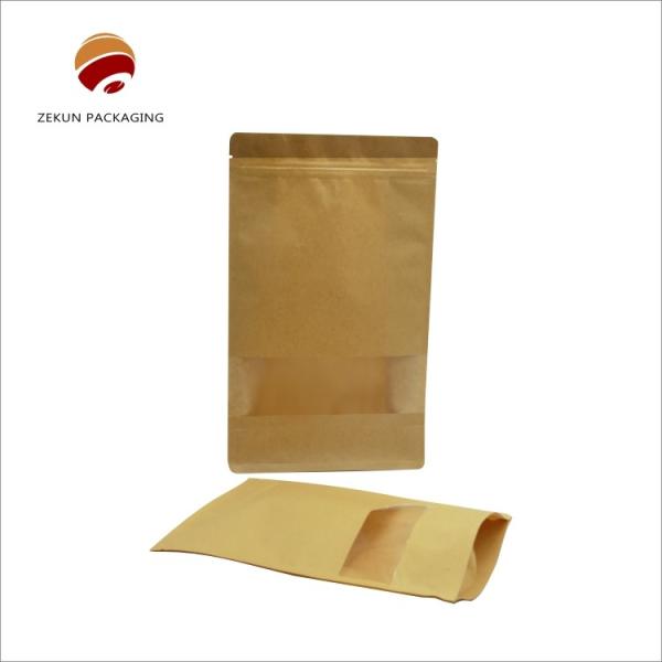 Eco Friendly Kraft Paper Bag with Gravure Printed Matt Surface Food Packaging