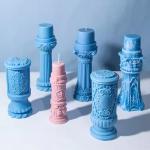 3D Roman Silicone Column Candle Mold European Simple Home Furnishing Aromatherap