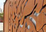Corten Steel Garden Ornaments Oak Tree Design , Laser Cut Fence Panels