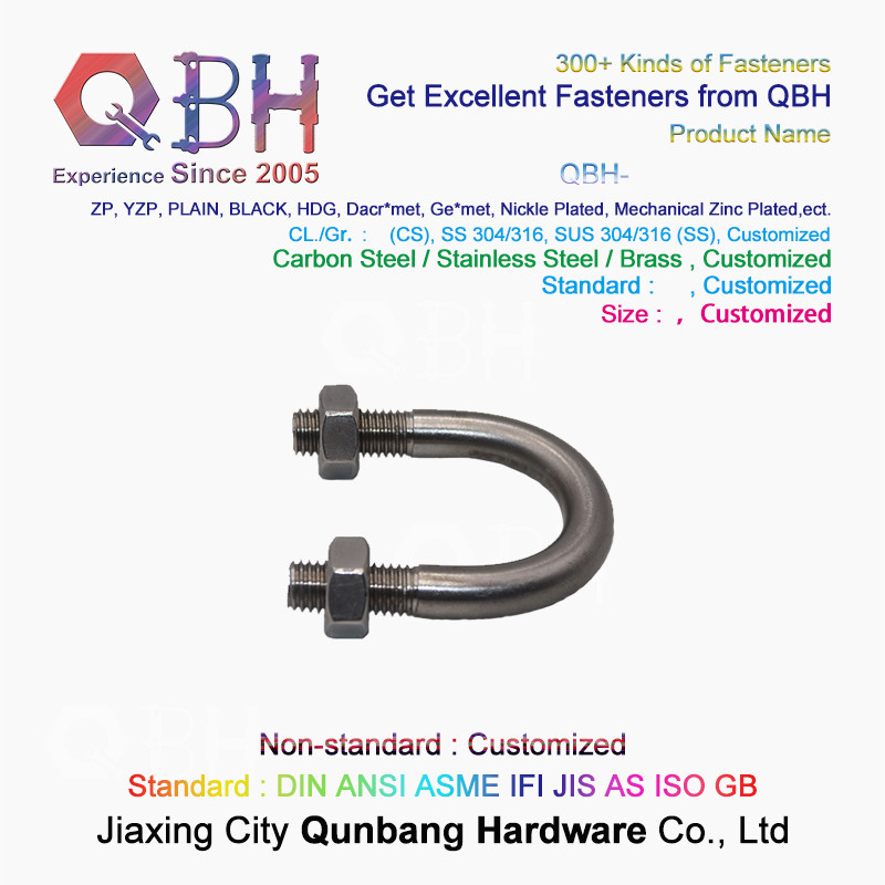 4.8 304 316 Stainless Steel Square U Bolts Stamping