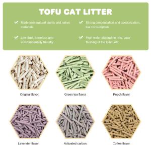 Wholesale Strip Shape Dustless Cat Litter Plant Dust Free Clumping Cat Litter from china suppliers