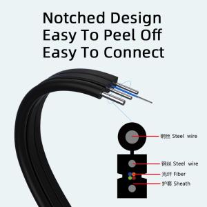 Wholesale Outdoor Aerial GJYXCH Drop Cable LZSH Single Mode 1 2 4 Core G652D G657A1 G657A2 FTTH Fiber Drop Optic Cable from china suppliers