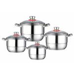 Kitchen Hot Fashion Silver Cooking Pots Sets Soup Pot Set Stainless Steel