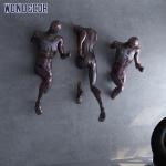 Running Man Metal Wall Art Sculpture 3D Bronze Wall Sculpture