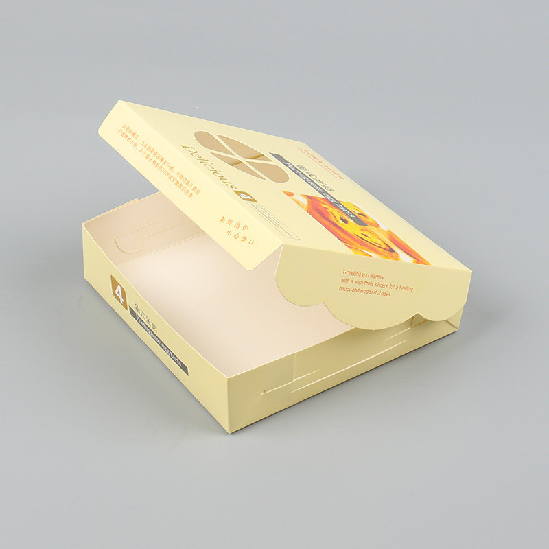 Custom Printed Eco-friendly Card Paper Egg Tarts Packing Box Take Away Box