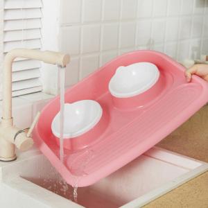 Wholesale Plastic Pet Bowl Double Hole Pet Feeding Bowls Pet Food And Water Bowls custom pet bowls cute pet bowls from china suppliers