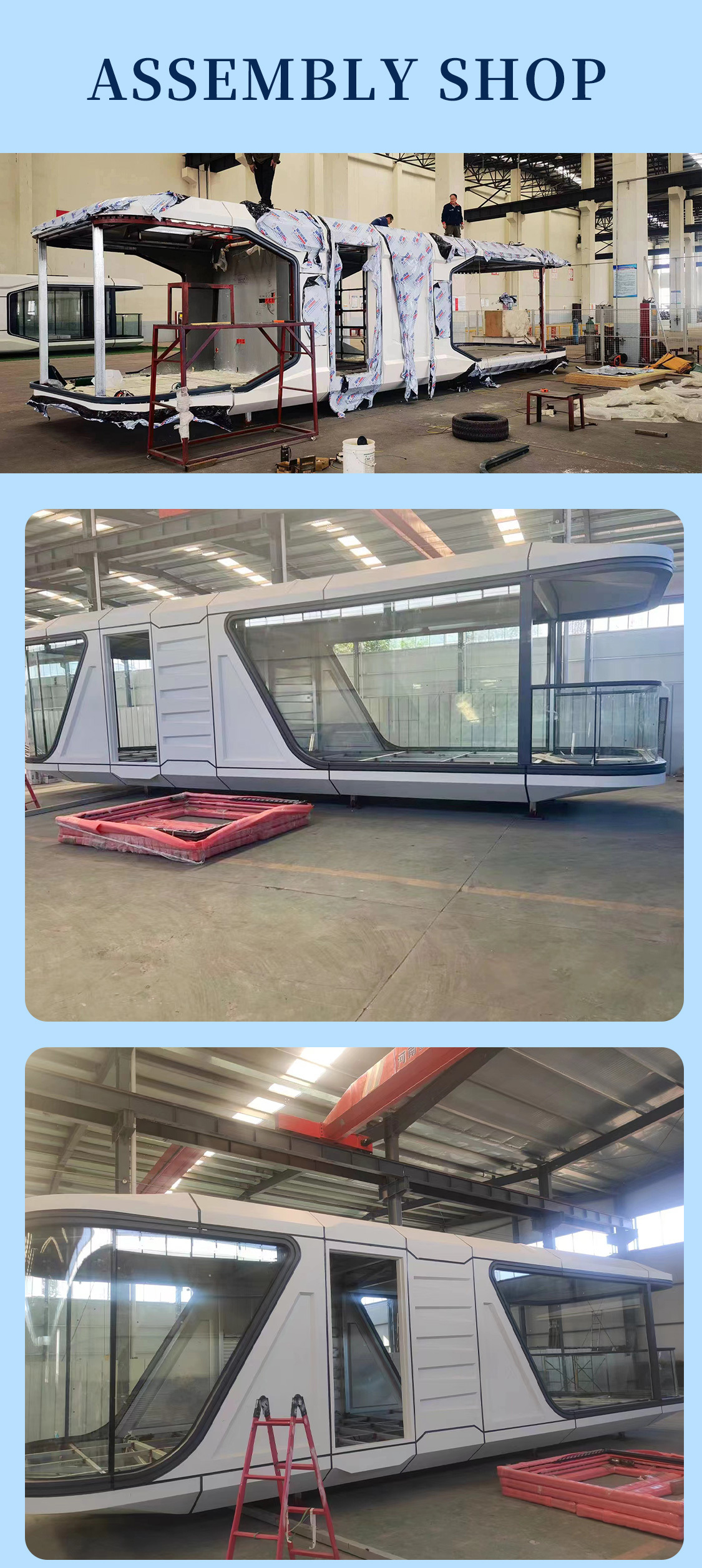 Luxury Mobile Small Outdoor Cabin Office With Smart System Detachable Container Capsule House