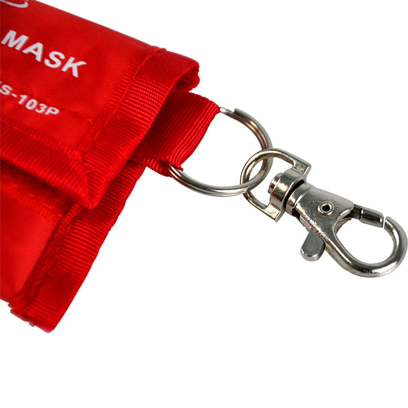 Multi Color CPR Rescue Mask Keychain Kit Emergency Face Shields With One Way Valve