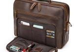 Antiwear Practical Leather Business Briefcase , Durable Leather Laptop Bags For