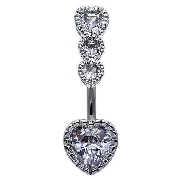 Stainless Steel Belly Button Piercings Jewelry Women'S Crystal Belly Button