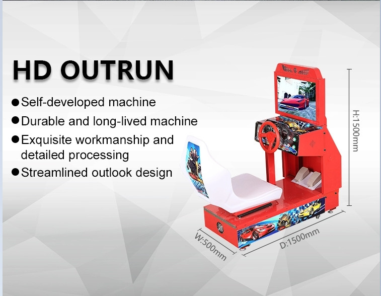 Fair Simulator Racing Car Kids Arcade Machine Outrun 1 Player Metal Cabinet Type