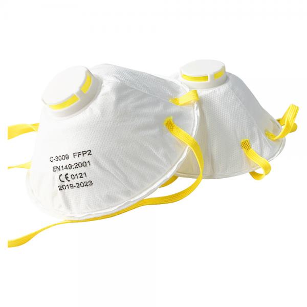 Quality Ffp2 9500 N95 Kn95 Face Mask Bowl Cup With Non Woven Tape Breathing Valve for sale