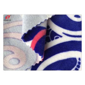Warp Knitting Stretching Printed Spandex Velvet Fabric 94% Polyester