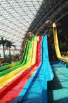 Colorful Above Ground Fiberglass Water Slides , Fiberglass Pool Slide for