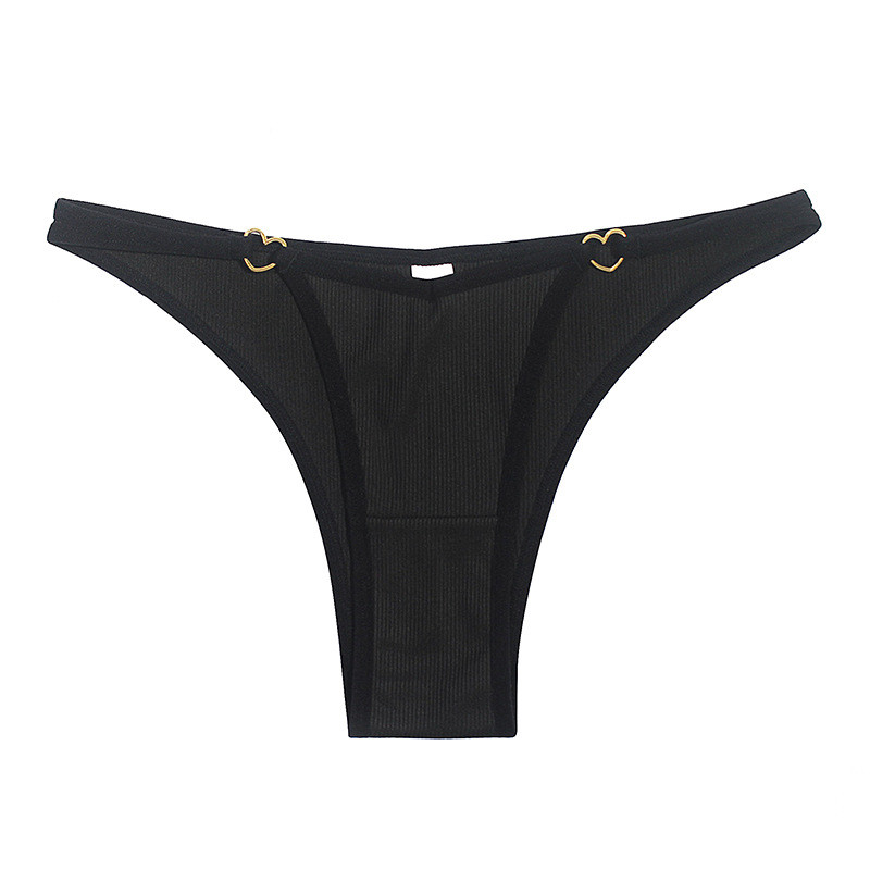 Sexy G String Underwear For Ladies Adjustable Low Waist Seamless Brief Hipster Panties Heart Shape Ring Thong