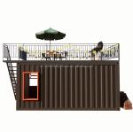 Outdoor Application Prefabricated Steel Restaurant Container Store with Modern