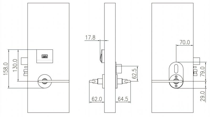 New Design Encryption Technology Electronic Safe Lock Hotel Used in the Gym