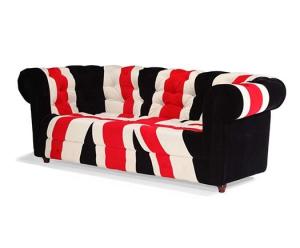 Wholesale 3 Seat Union Jack Fabric Chesterfield Sofa Couch High Density Foam from china suppliers