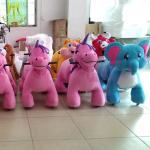 Hansel animal coin operated horse for shopping mall plush horse toy on wheels