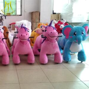 Wholesale Hansel battery power plush motorized animals horse toy wheel for indoor playground from china suppliers