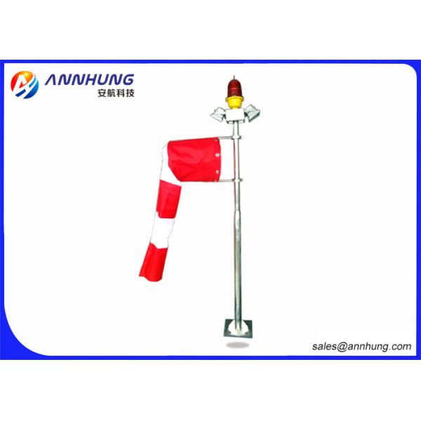 ICAO Heliport Red Outside Flood Lights Wind Direction Indicator Customized Windsock