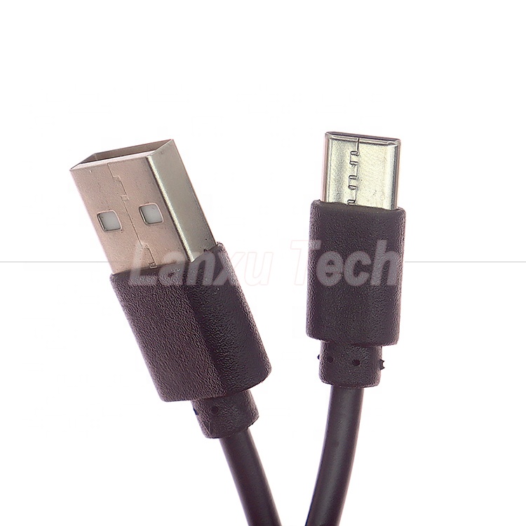 Short Fast Charging Only 1A 2A USB to Type C Charger Cable for Power Bank Fan