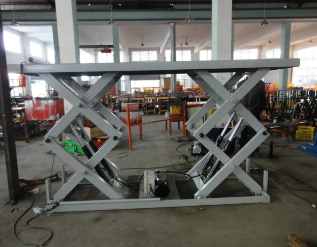 Tandem Hydraulic Lift Table, Twin Scissor Lift Table For Heavy Loading And Unloading