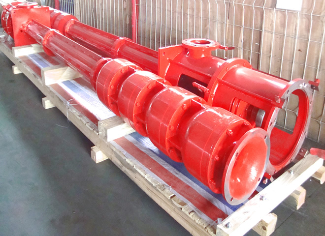 Vertical long shaft fire pump
