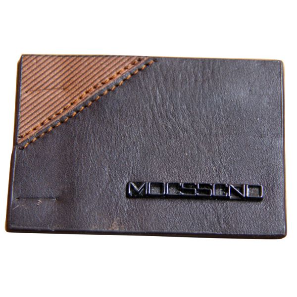 Mixed Colors Embossed logo Grain leather patches for clothes