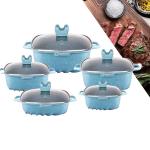 Brand New Design 22Pcs White Kitchen Ware Set Aluminum Nonstick Cookware Cooking