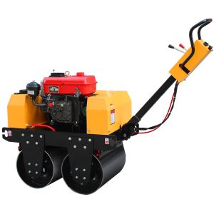 Wholesale 500kg Mini Asphalt Vibratory Road Roller Compactor Machine for Walk Behind Double Drum from china suppliers